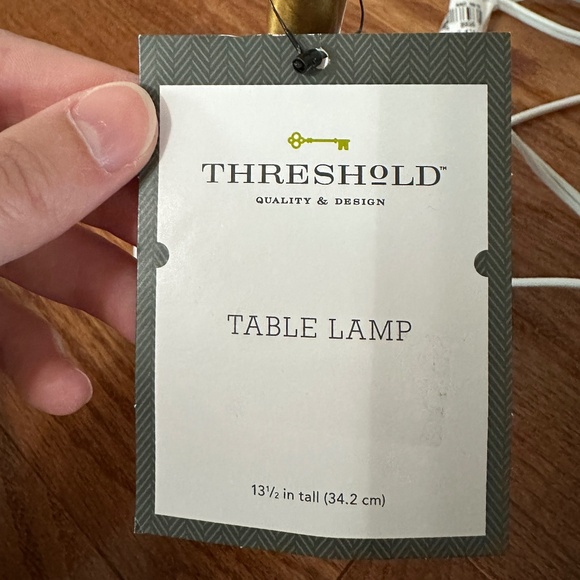 NWT Threshold White and Gold Table Lamp - Picture 2 of 5
